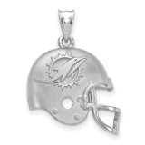 NFL Miami Dolphins Football Helmet with Logo Pendant Sterling Silver, MPN: SS505DOL, UPC: 634401431264