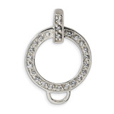 Charm Holder Pendant Sterling Silver Synthetic Diamond QCC103