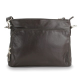 Brown Leather Concealed Pocket Crossbody Bag MPN: GM20634