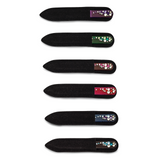 By Jere Set of 12 Multi-colored Crystal from Swaroski Design Short Glass Nail Files, MPN:  JNFSET101S, UPC: