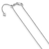 Leslie's 30 Inch Twisted Diamond-cut Cable Adjustable Chain 14k White Gold MPN: 1333-30