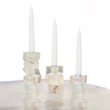 Anna by Rablabs Claro Candlestick Two Cube Clear Silver, MPN: CL-011-S UPC: 810345024551