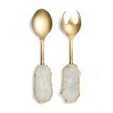Anna by Rablabs Scossa Salad Servers Set of Two Crystal Gold, MPN: SCO-SSS2-22G UPC: 810345029051