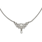 2063 Boutique Jewelry Fashion White Crystal Fancy Dangle with 3 inch Extension Necklace Silver-tone BF2407 2063 Boutique Jewelry Fashion White Crystal Fancy Dangle with 3 inch Extension Necklace Silver-tone BF2407