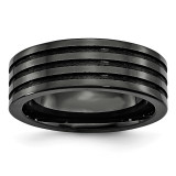 Black Grooved 8mm Polished Band Ceramic, MPN: CER11, UPC: 883957221205