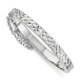 Rhodium Plated Diamond-cut with Safety Hinged Child's Bangle Sterling Silver MPN: QB825 Rhodium Plated Diamond-cut with Safety Hinged Child's Bangle Sterling Silver MPN: QB825