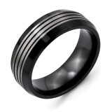 Black Ti 8mm Brushed & Polished Beveled Edge Band Titanium, MPN: TB279, UPC: 886774054681 Black Ti 8mm Brushed & Polished Beveled Edge Band Titanium, MPN: TB279, UPC: 886774054681