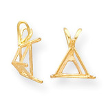 Triangle 3-Prong 5.0mm Pendant Setting 14k Gold MPN: YG1450-1 Triangle 3-Prong 5.0mm Pendant Setting 14k Gold MPN: YG1450-1