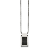 Chisel Black IP Textured Necklace Stainless Steel Brushed and Polished, MPN: SRN2033-22, UPC: 191101559945