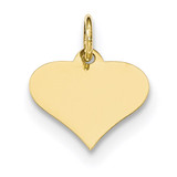 Plain .018 Gauge Engraveable Heart Disc Charm 10k Gold MPN: 10XM565/18 UPC: 191101529641