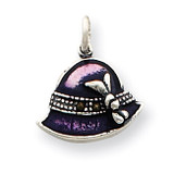Enameled Purple Hat Charm Sterling Silver MPN: QC3975 UPC: 883957974026