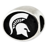 Antiqued Michigan State University Collegiate Bead Sterling Silver MPN: QRS2024 UPC: 883957515601