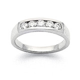 Tapered Milled 5-Stone Channel Band Mounting 14K White Gold  MPN: X8933 UPC: