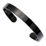 Chisel Black IP-plated Cuff Bangle - Stainless Steel SRB247