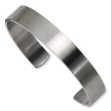 Chisel Brushed Cuff Bangle - Stainless Steel SRB261