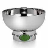Mary Jurek Santa Fe Round Bowl with Green Onyx Stone 6"D MPN: SFV006.2, UPC: 817658013944