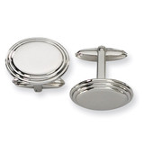 Chisel Polished Cufflinks - Stainless Steel SRC129