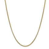 14k Yellow Gold 2.45mm Hollow Round Box Chain 26 Inch, MPN: BC142-26