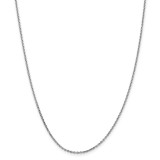 14k White Gold 1.65mm Solid Diamond-cut Cable Chain 26 Inch, MPN: PEN149-26