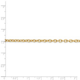 22 Inch 3.2mm Cable Chain 14k Yellow Gold PEN218-22