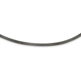 Sterling Silver Antiqued 4.5mm Corona Chain Necklace 18 Inch, MPN: QG5374-18