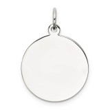 Sterling Silver Engraveable Round Polished Front/Satin Back Disc Charm, MPN: QM371, UPC: