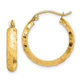 14k Gold Diamond-cut Hoop Earrings, MPN: TF1579, UPC:
