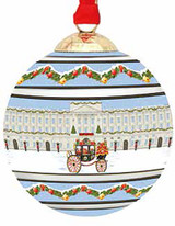 Halcyon Days Buckingham Palace Carriage in the Snow Bauble Ornament, MPN: BCBPC12XBN Halcyon Days Buckingham Palace Carriage in the Snow Bauble Ornament, MPN: BCBPC12XBN
