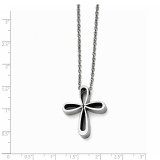 Polished Cross Necklace - Stainless Steel SRN1478