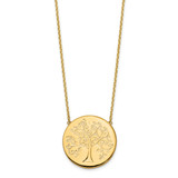 14k Gold Polished Tree of Life Necklace, MPN: LF1350-18, UPC: 191101979538