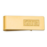 Gold-plated Silver Raised Letters Polished Monogram Money Clip, MPN: XNA607GP, UPC: 886774555379