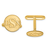 Gold-plated Silver Raised Letters Circle Monogram Cuff Links, MPN: XNA618GP, UPC: 886774555812 Gold-plated Silver Raised Letters Circle Monogram Cuff Links, MPN: XNA618GP, UPC: 886774555812