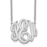 14k White Gold Etched Monogram Necklace, MPN: XNA889W, UPC: