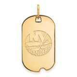 New York Islanders Small Dog Tag Gold-plated Sterling Silver MPN: GP006ISL UPC: 191101154355