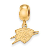 NBA Oklahoma City Thunder Extra-Small Dangle Bead Charm Gold-plated Sterling Silver MPN: GP043THN UPC: