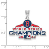 2018 World Series Champions Boston Red Sox Large Enamel Pendant Sterling Silver SS005RSO18