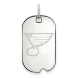 St. Louis Blues Small Dog Tag Sterling Silver Rhodium-plated MPN: SS012BLE UPC: 191101154089