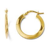 Polished Hinged Hoop Earrings - 10k Gold 10LE175 by Leslie's Jewelry