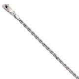 2.50mm Diamond Cut Rope Chain 18 Inch - 14k White Gold 7061-18 UPC: 886774545714