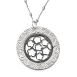Ruthenium-plated Diamond-cut Necklace - Sterling Silver HB-F103