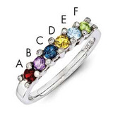 Family Jewelry Genuine Stone & Diamond Set Ring 14k White Gold MPN: XMRW31/6GY UPC: 883957163130