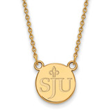 Saint Joseph'S University Small Pendant Necklace Gold-Plated on Sterling Silver LogoArt MPN: GP010SJO-18 UPC: