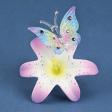 Rainbow Butterfly and Lavender Lily Glass Figurine, MPN: GM21704, UPC: 708873042348
