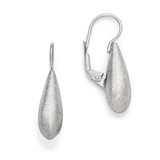 Radiant Essence Rhodium-plated Leverback Earrings - Sterling Silver QLE485 by Leslie's Jewelry