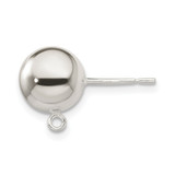 Sterling Silver Polished 9.0mm Ball with Ring Earring, MPN: SS3055