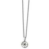 Chisel Black IP-plated Moveable Compass 20 Inch Necklace Stainless Steel Polished SRN2508-20 Chisel Black IP-plated Moveable Compass 20 Inch Necklace Stainless Steel Polished SRN2508-20