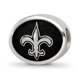 Enameled New Orleans Saints NFL Bead Sterling Silver, MPN: QRS3061, UPC: 191101787409
