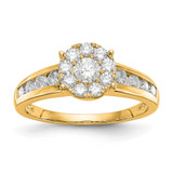 Complete Diamond Cluster Engagement Ring 14k Yellow Gold, MPN: RM2355E-100-YAA, UPC:
