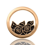 Nikki Lissoni Midnight Roses Gold Plated 23mm Coin, MPN: C1053GS UPC: 8718627461594