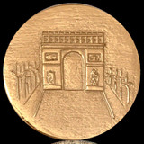 Nikki Lissoni Paris Arc De Triomphe Gold Plated 43mm Coin, MPN: C1140GL UPC: 8718627462867